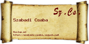 Szabadi Csaba névjegykártya
